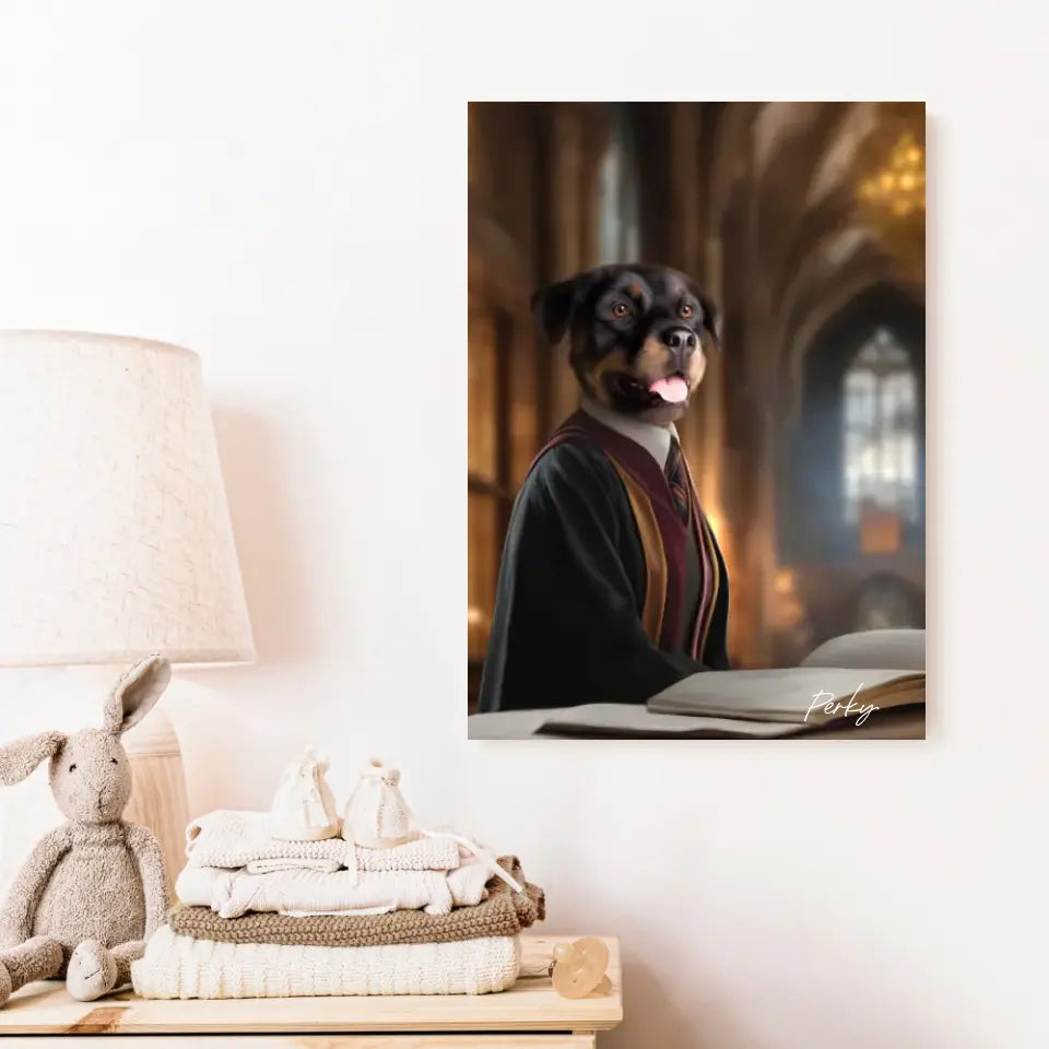 Tableau Personnalisé Portrait Animaux Sorcier Hermione