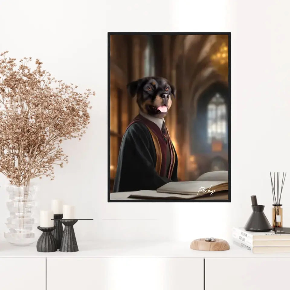 Tableau Personnalisé Portrait Animaux Sorcier Hermione