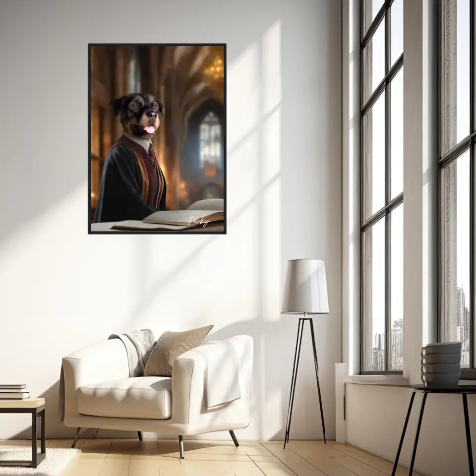 Tableau Personnalisé Portrait Animaux Sorcier Hermione