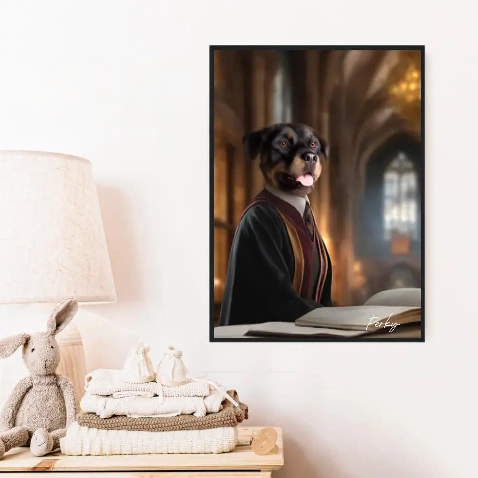 Tableau Personnalisé Portrait Animaux Sorcier Hermione