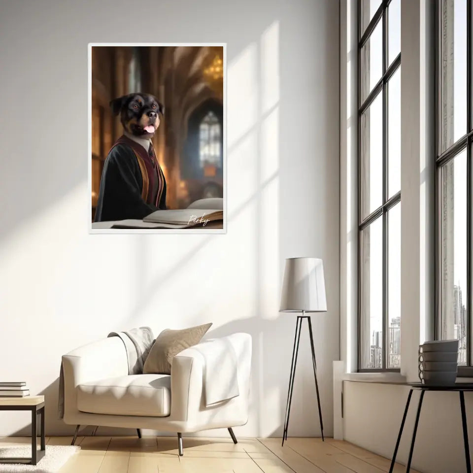 Tableau Personnalisé Portrait Animaux Sorcier Hermione