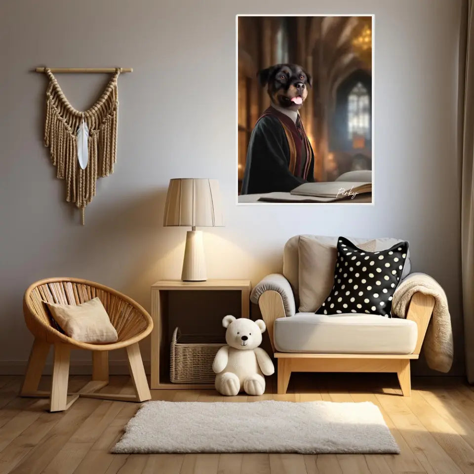 Tableau Personnalisé Portrait Animaux Sorcier Hermione
