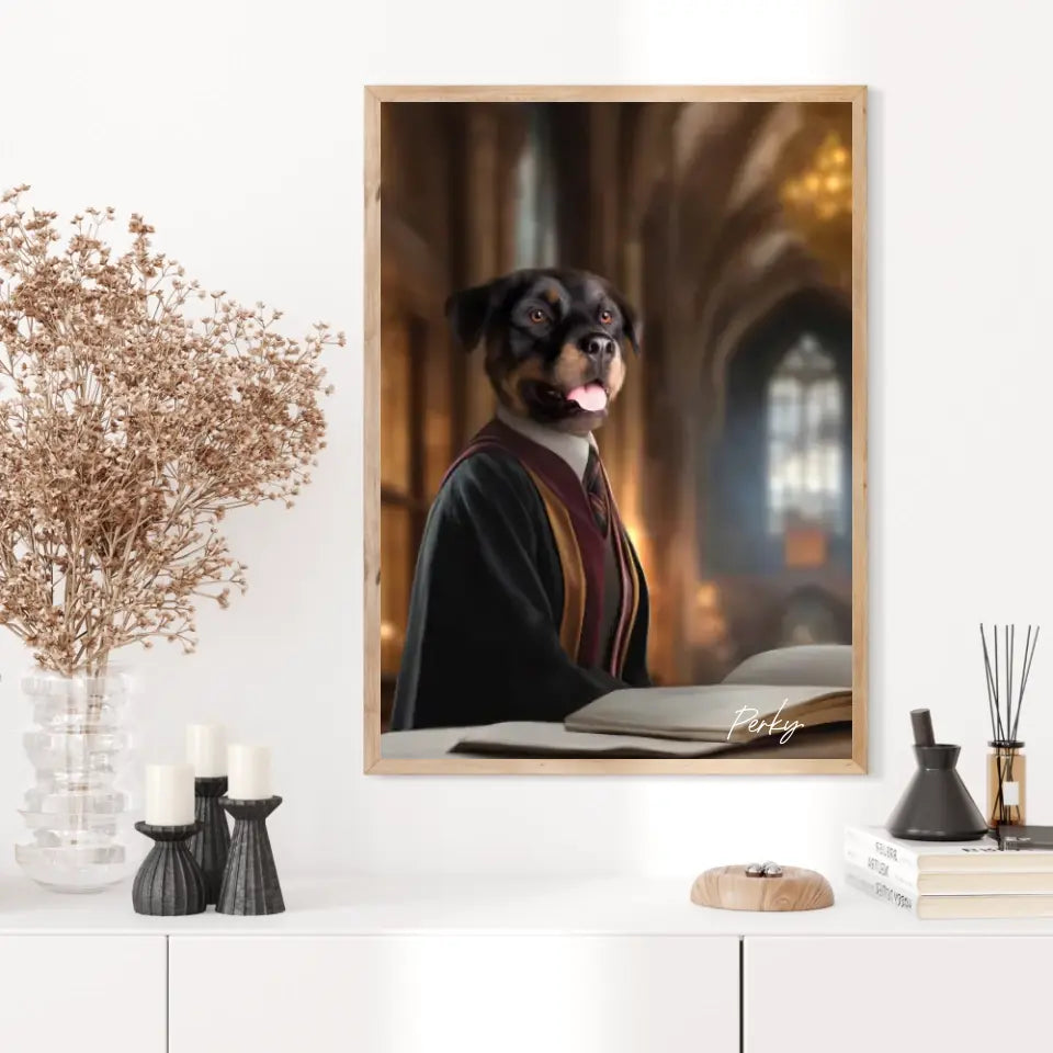 Tableau Personnalisé Portrait Animaux Sorcier Hermione