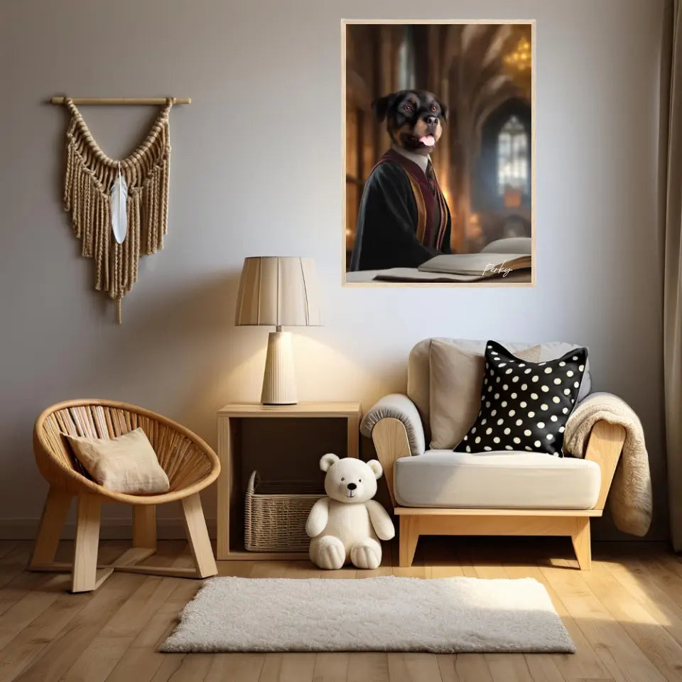 Tableau Personnalisé Portrait Animaux Sorcier Hermione