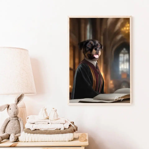 Tableau Personnalisé Portrait Animaux Sorcier Hermione