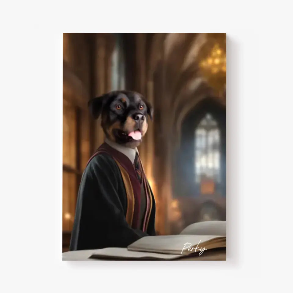 Tableau Personnalisé Portrait Animaux Sorcier Hermione