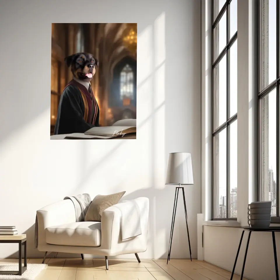 Tableau Personnalisé Portrait Animaux Sorcier Hermione