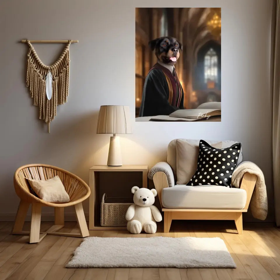 Tableau Personnalisé Portrait Animaux Sorcier Hermione