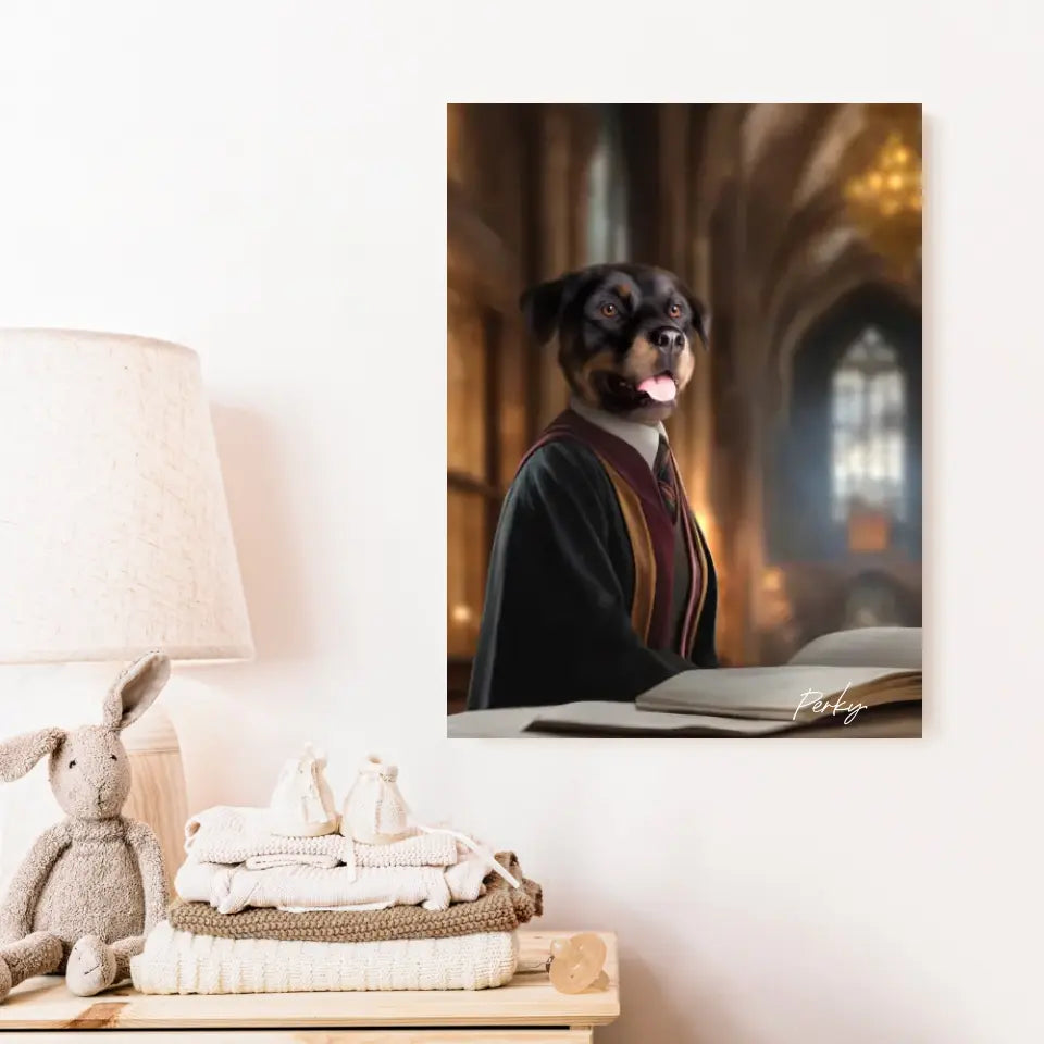 Tableau Personnalisé Portrait Animaux Sorcier Hermione