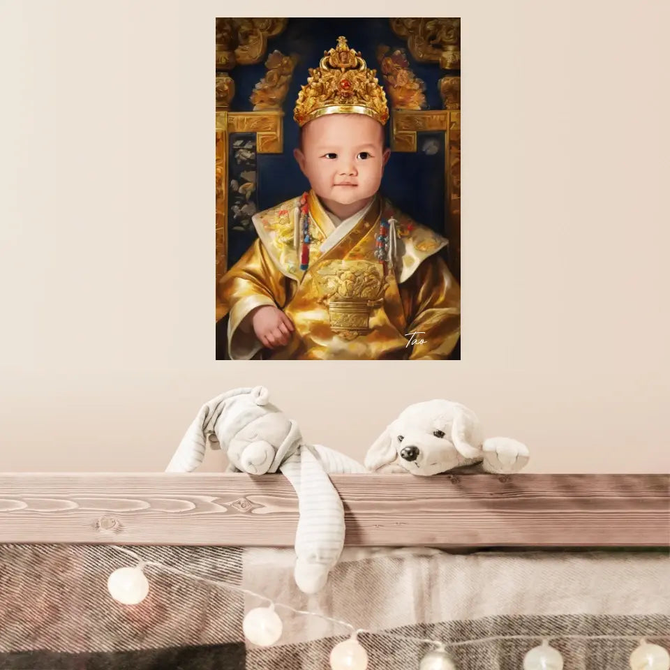 Tableau Personnalisé Photo Portrait Enfant Royal Empereur du Japon