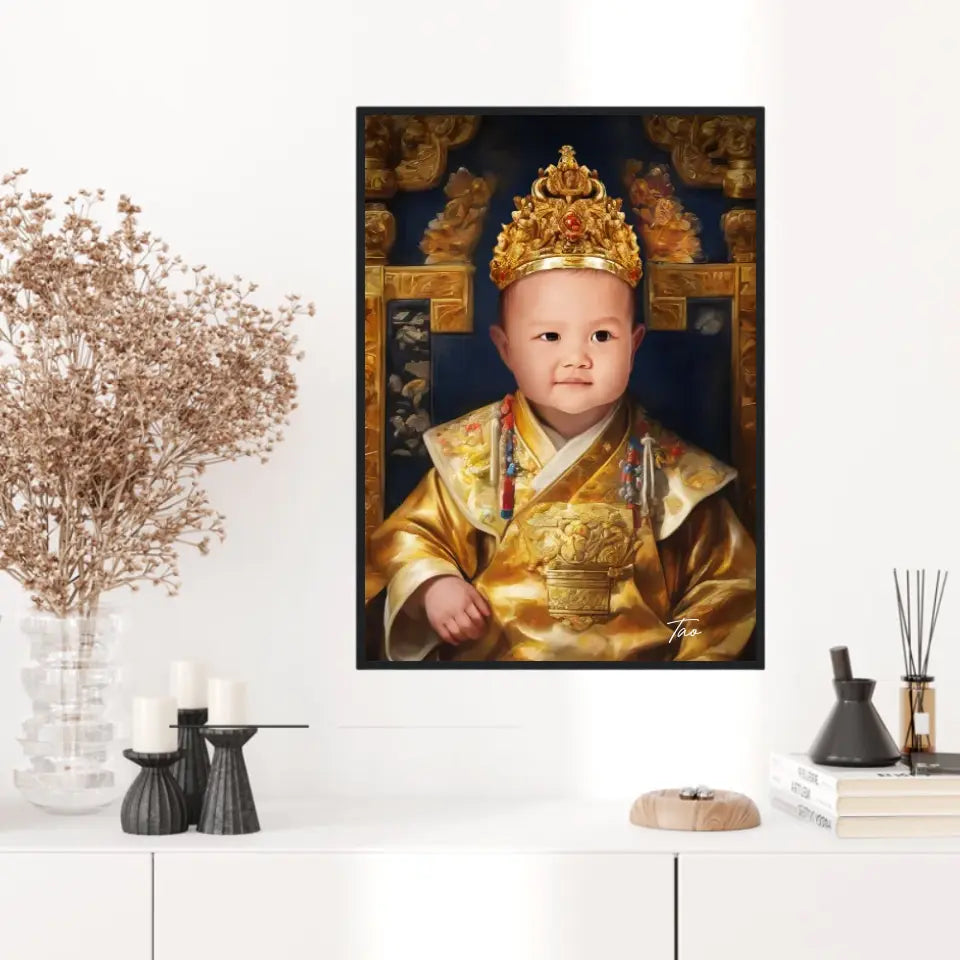 Tableau Personnalisé Photo Portrait Enfant Royal Empereur du Japon