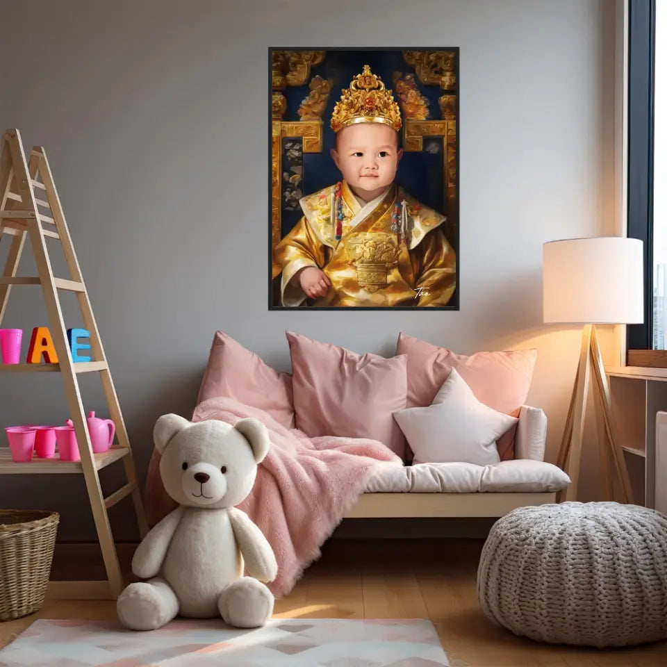 Tableau Personnalisé Photo Portrait Enfant Royal Empereur du Japon