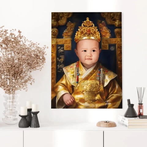 Tableau Personnalisé Photo Portrait Enfant Royal Empereur du Japon