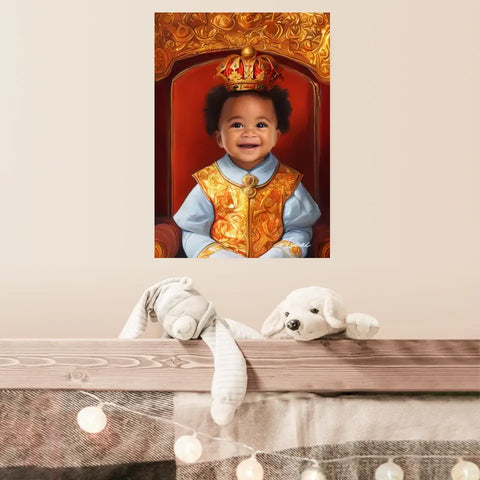 Tableau Personnalisé Photo Portrait Enfant Royal Couronne