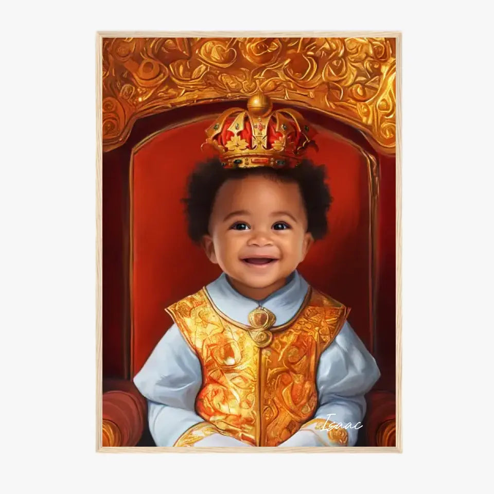 Tableau Personnalisé Photo Portrait Enfant Royal Couronne