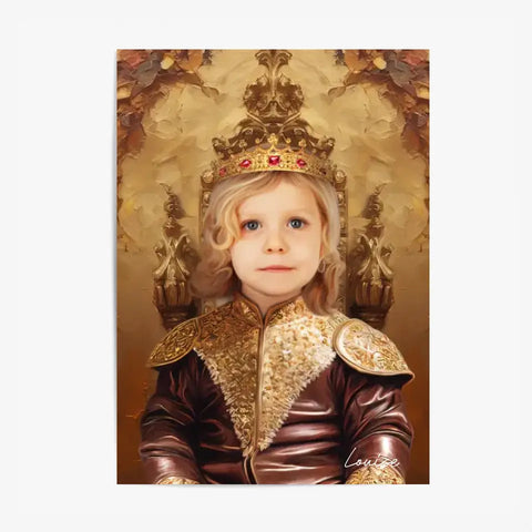 Tableau Personnalisé Photo Portrait Enfant Royal Princesse