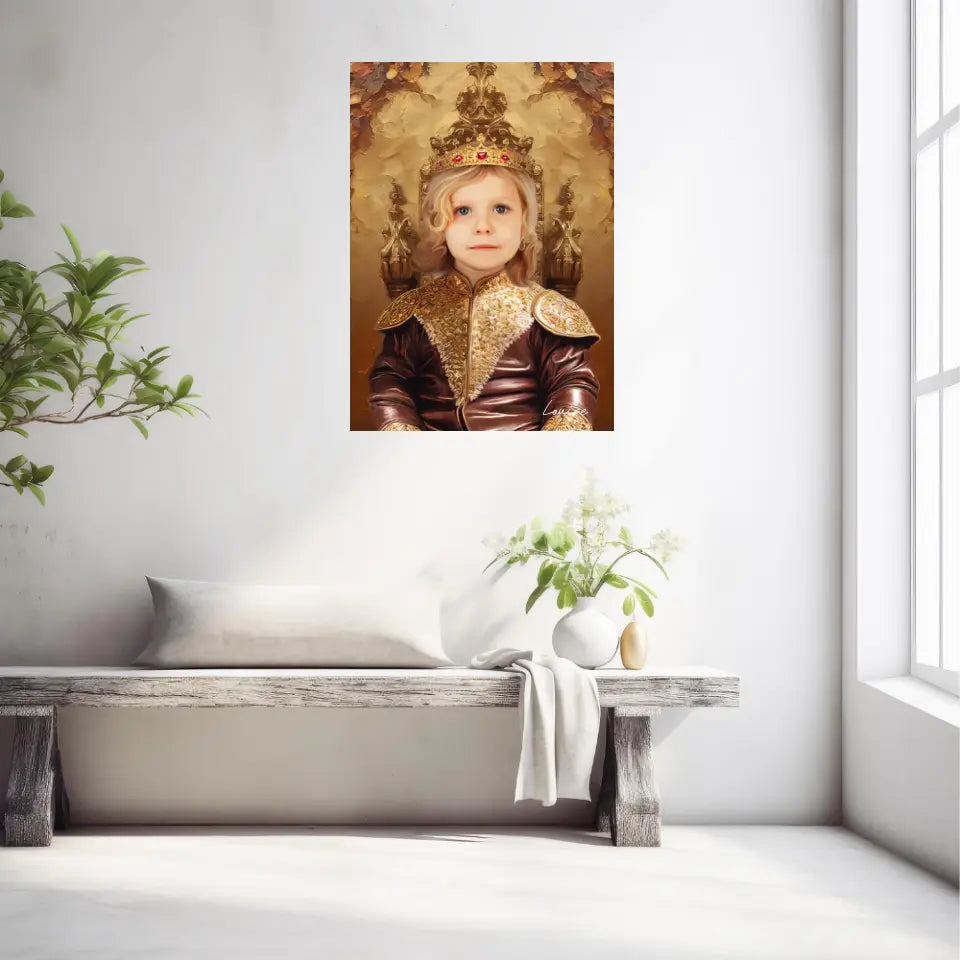 Tableau Personnalisé Photo Portrait Enfant Royal Princesse