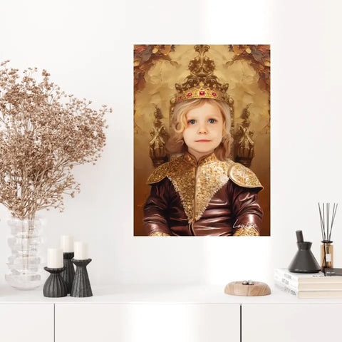 Tableau Personnalisé Photo Portrait Enfant Royal Princesse