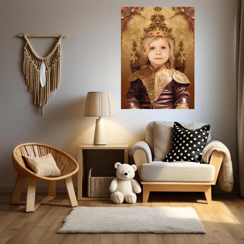Tableau Personnalisé Photo Portrait Enfant Royal Princesse