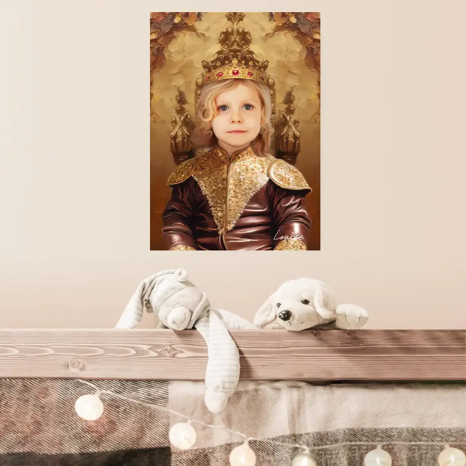 Tableau Personnalisé Photo Portrait Enfant Royal Princesse