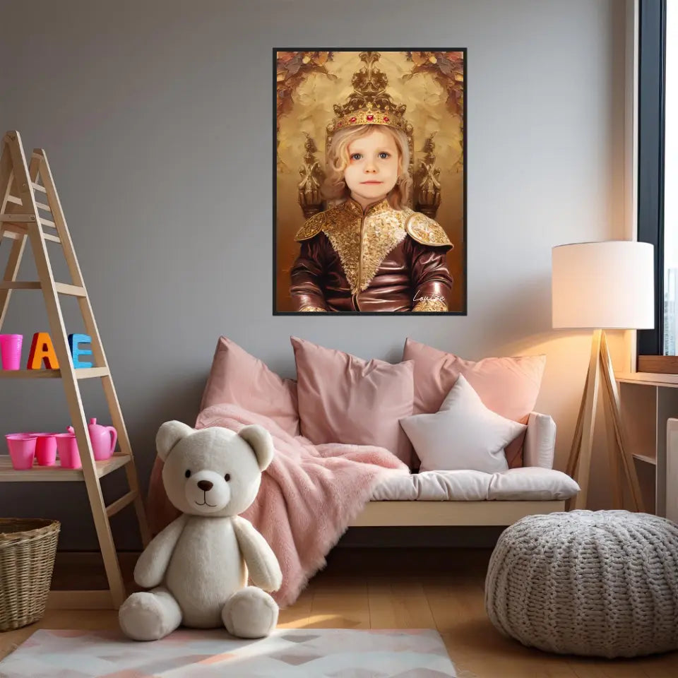 Tableau Personnalisé Photo Portrait Enfant Royal Princesse