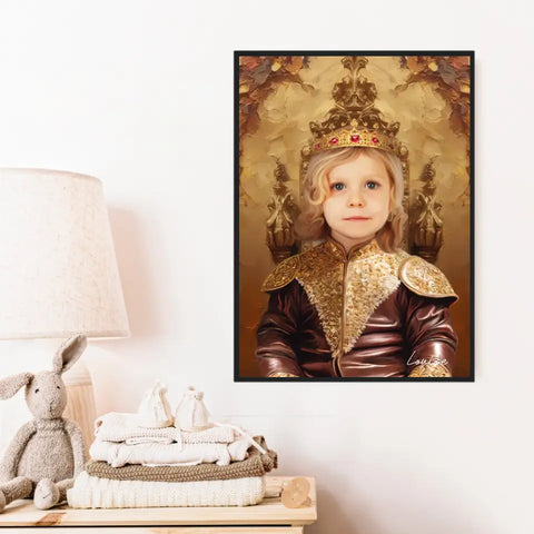 Tableau Personnalisé Photo Portrait Enfant Royal Princesse