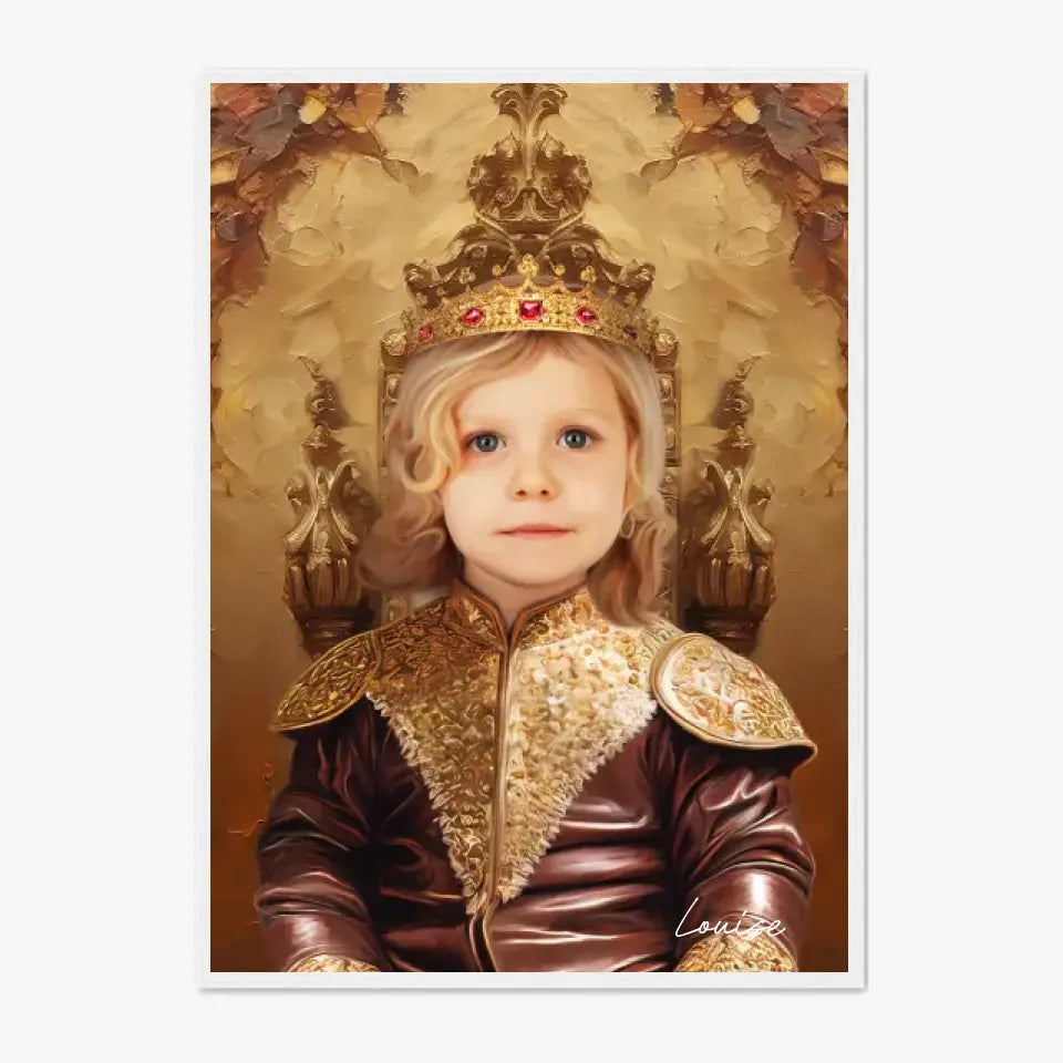 Tableau Personnalisé Photo Portrait Enfant Royal Princesse