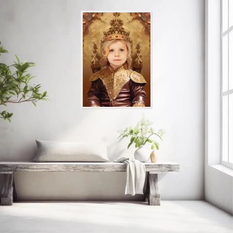 Tableau Personnalisé Photo Portrait Enfant Royal Princesse