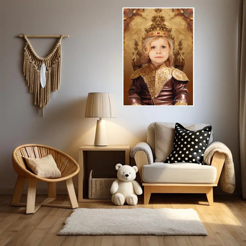 Tableau Personnalisé Photo Portrait Enfant Royal Princesse