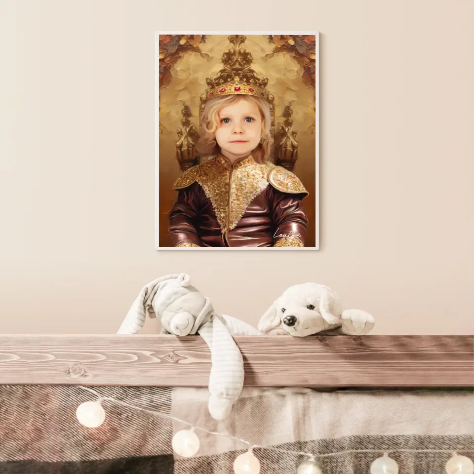 Tableau Personnalisé Photo Portrait Enfant Royal Princesse