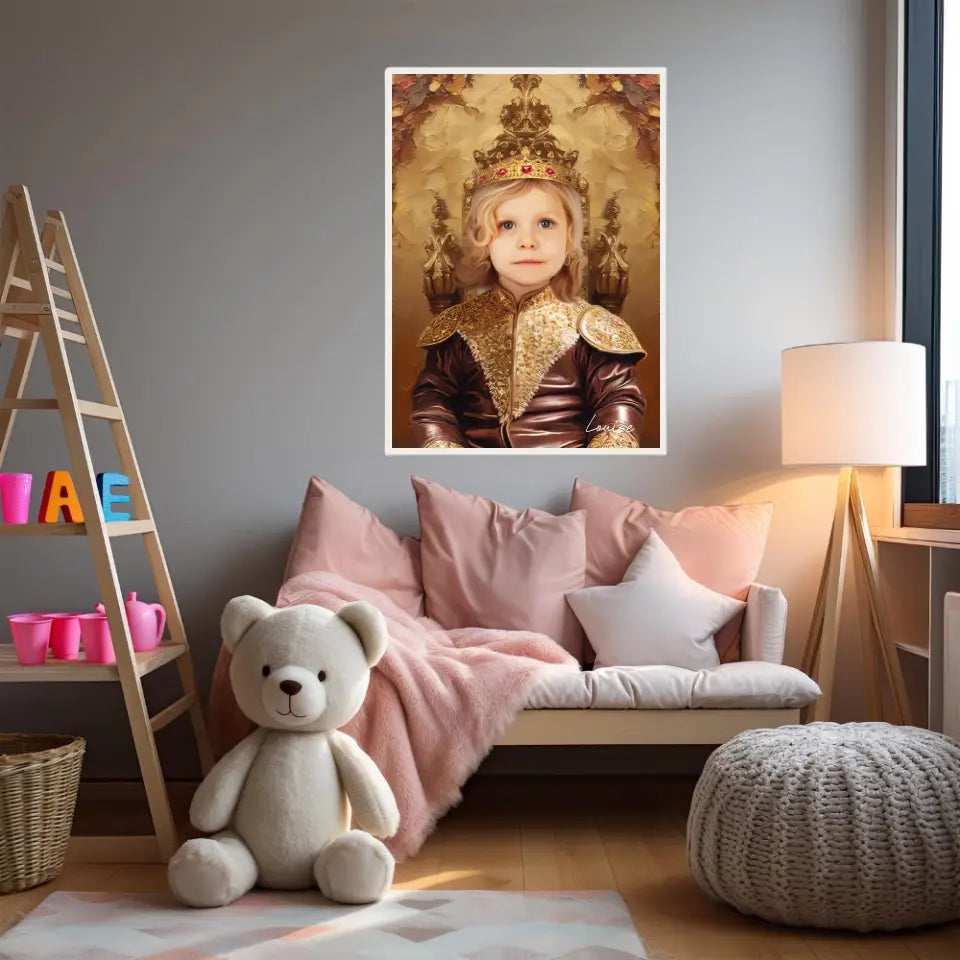 Tableau Personnalisé Photo Portrait Enfant Royal Princesse