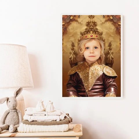 Tableau Personnalisé Photo Portrait Enfant Royal Princesse