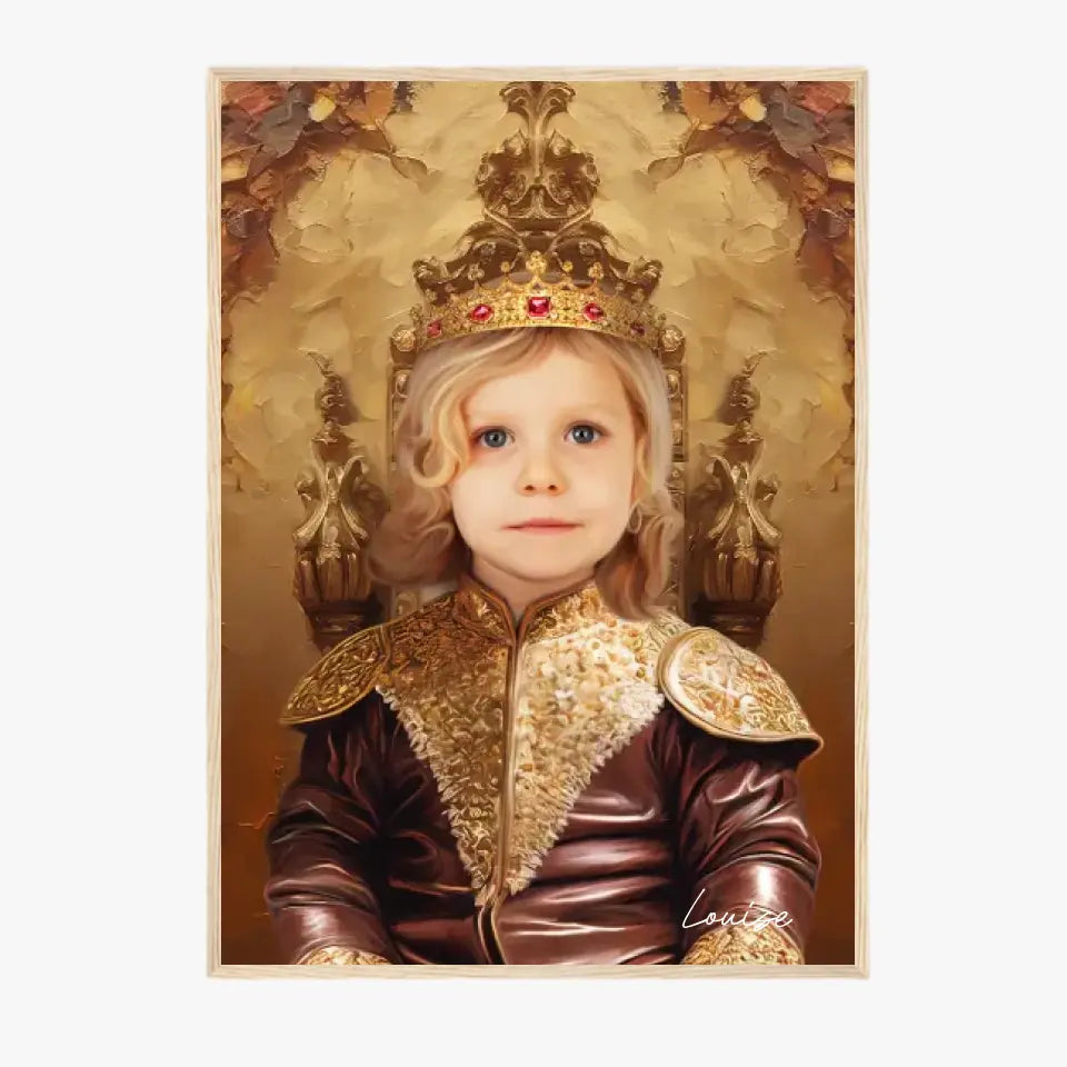 Tableau Personnalisé Photo Portrait Enfant Royal Princesse