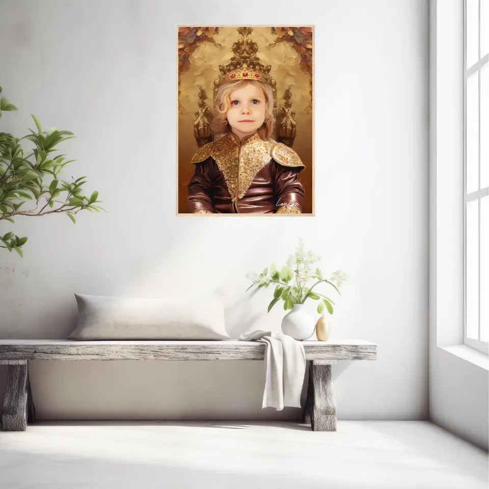 Tableau Personnalisé Photo Portrait Enfant Royal Princesse
