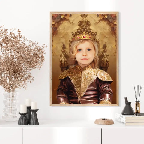 Tableau Personnalisé Photo Portrait Enfant Royal Princesse