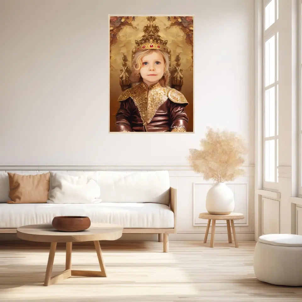 Tableau Personnalisé Photo Portrait Enfant Royal Princesse