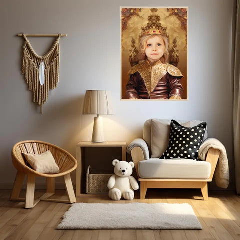 Tableau Personnalisé Photo Portrait Enfant Royal Princesse