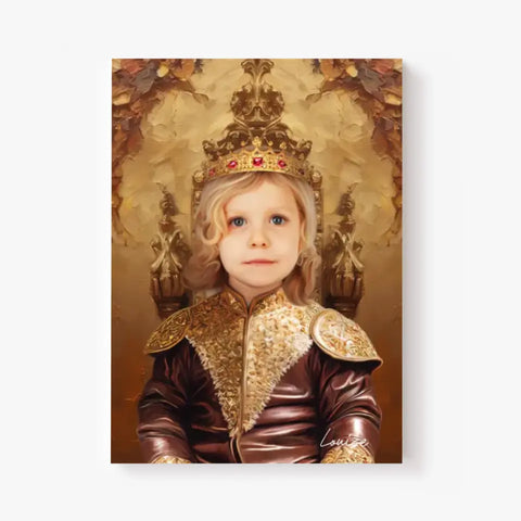 Tableau Personnalisé Photo Portrait Enfant Royal Princesse
