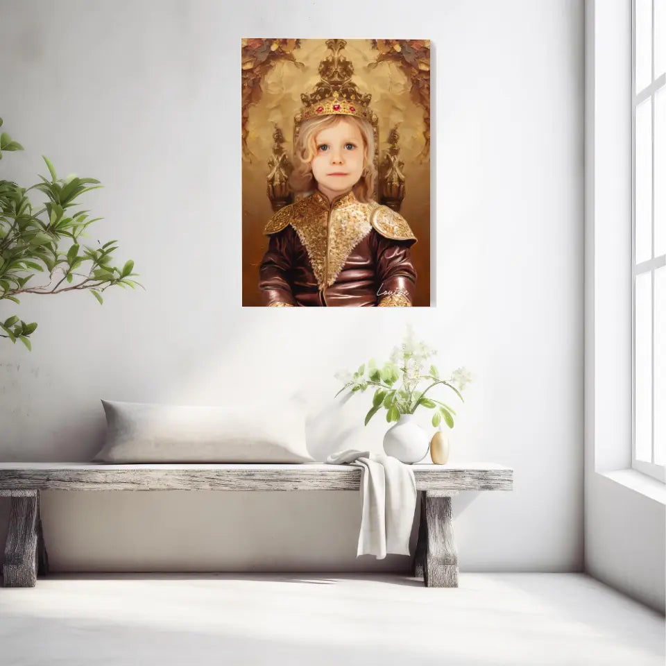 Tableau Personnalisé Photo Portrait Enfant Royal Princesse