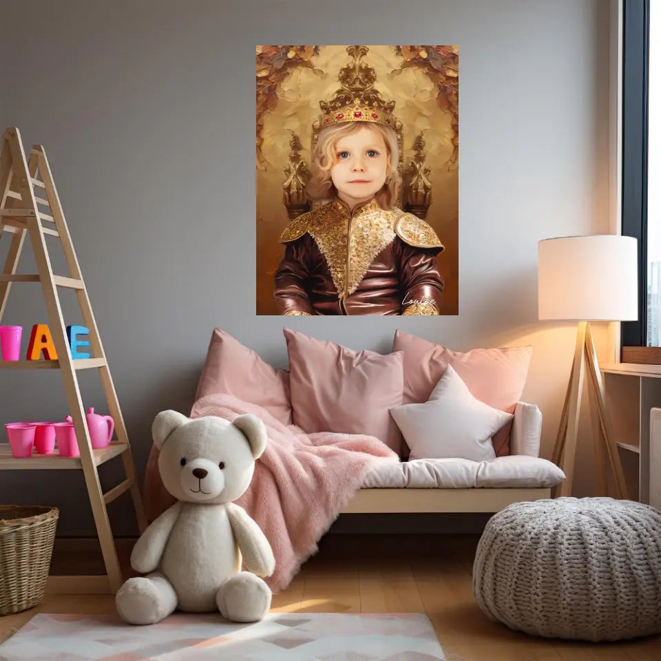 Tableau Personnalisé Photo Portrait Enfant Royal Princesse