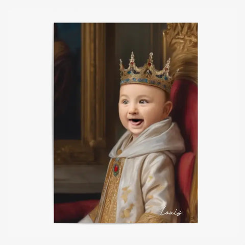 Tableau Personnalisé Photo Portrait Enfant Costume Royal