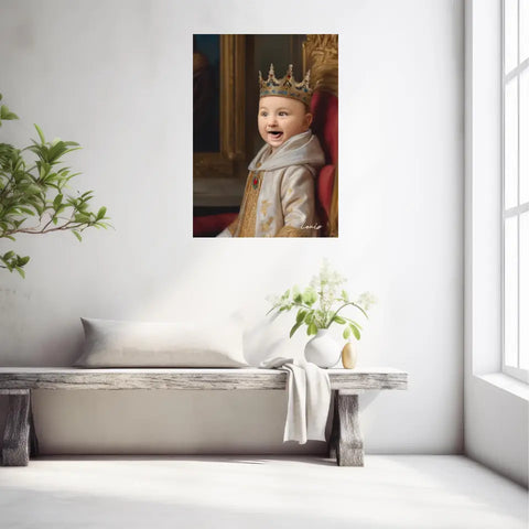 Tableau Personnalisé Photo Portrait Enfant Costume Royal