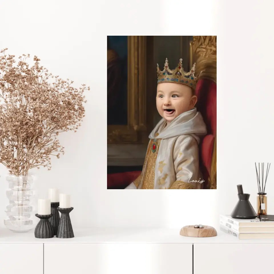 Tableau Personnalisé Photo Portrait Enfant Costume Royal
