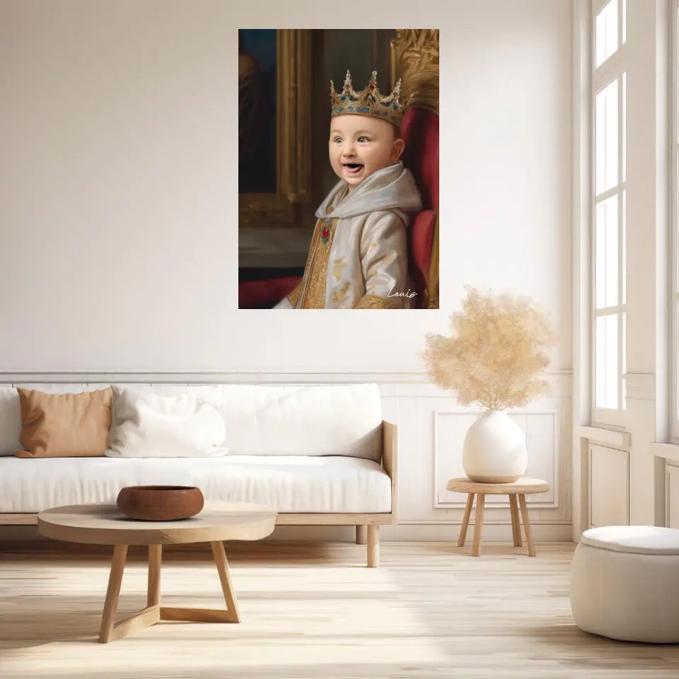 Tableau Personnalisé Photo Portrait Enfant Costume Royal