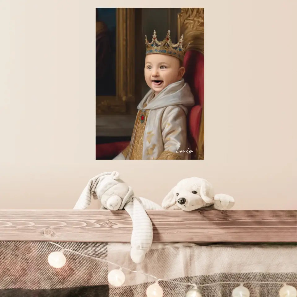 Tableau Personnalisé Photo Portrait Enfant Costume Royal