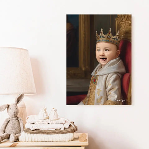 Tableau Personnalisé Photo Portrait Enfant Costume Royal