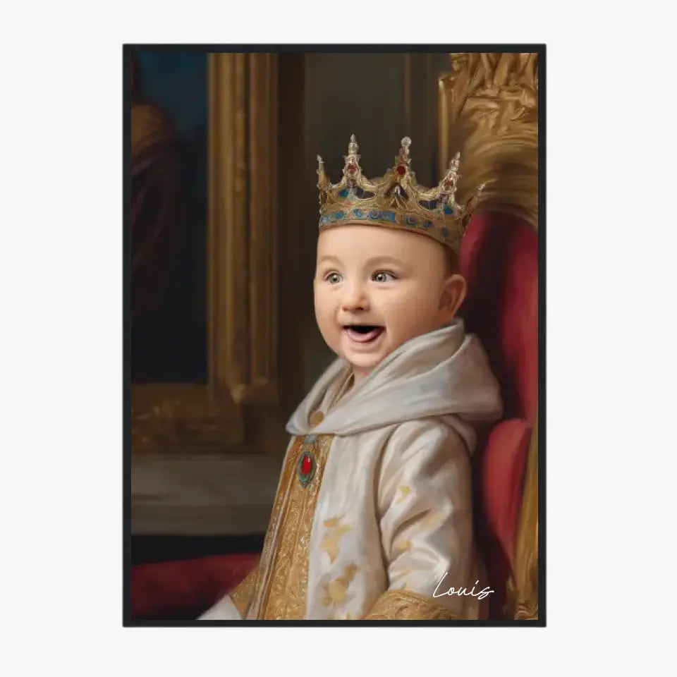 Tableau Personnalisé Photo Portrait Enfant Costume Royal