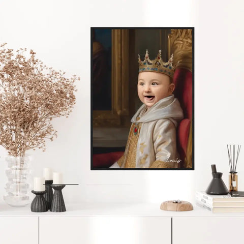 Tableau Personnalisé Photo Portrait Enfant Costume Royal