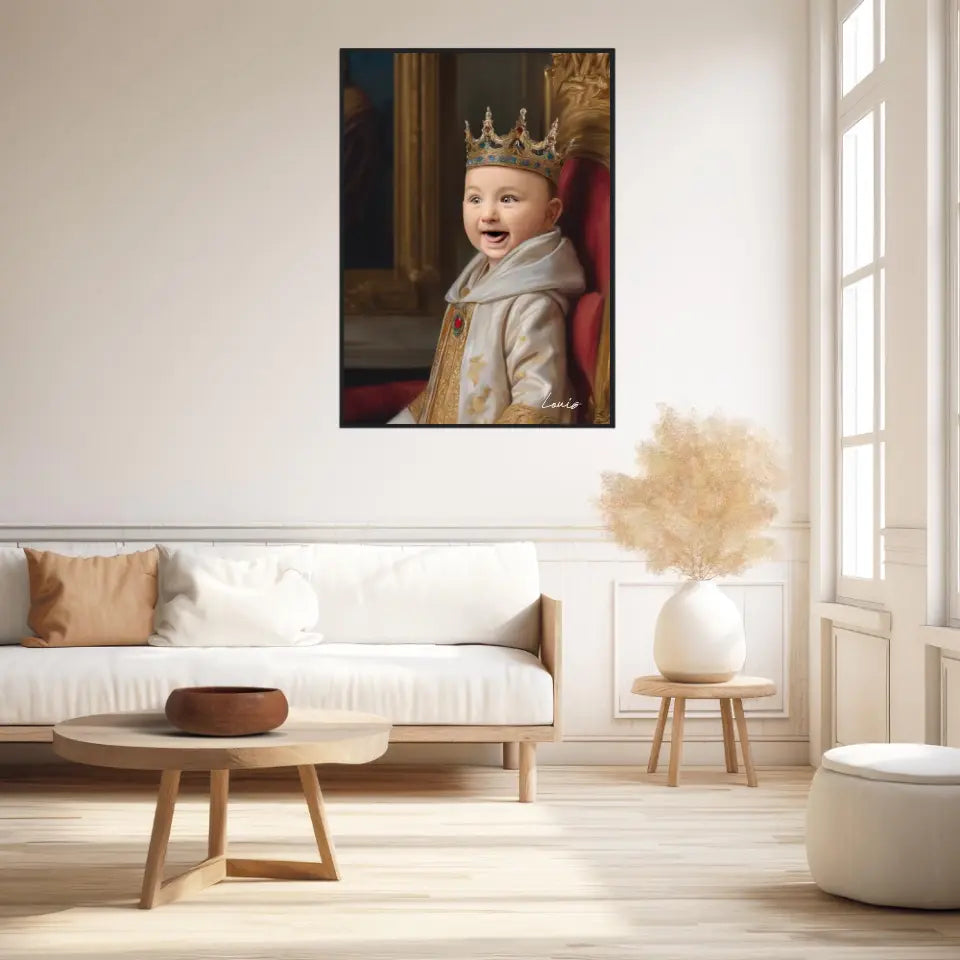 Tableau Personnalisé Photo Portrait Enfant Costume Royal