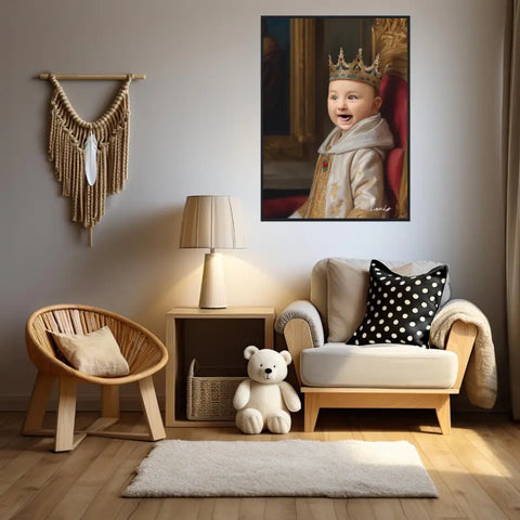 Tableau Personnalisé Photo Portrait Enfant Costume Royal